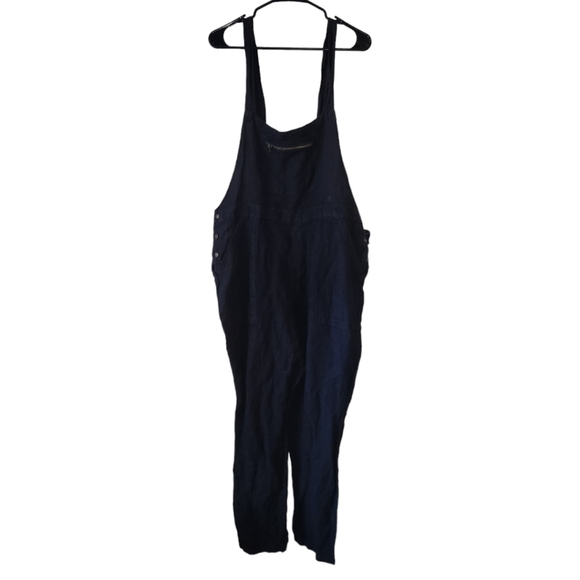 NWT Lucky Brand Linen Blend Adjustable Overalls - Picture 1 of 9